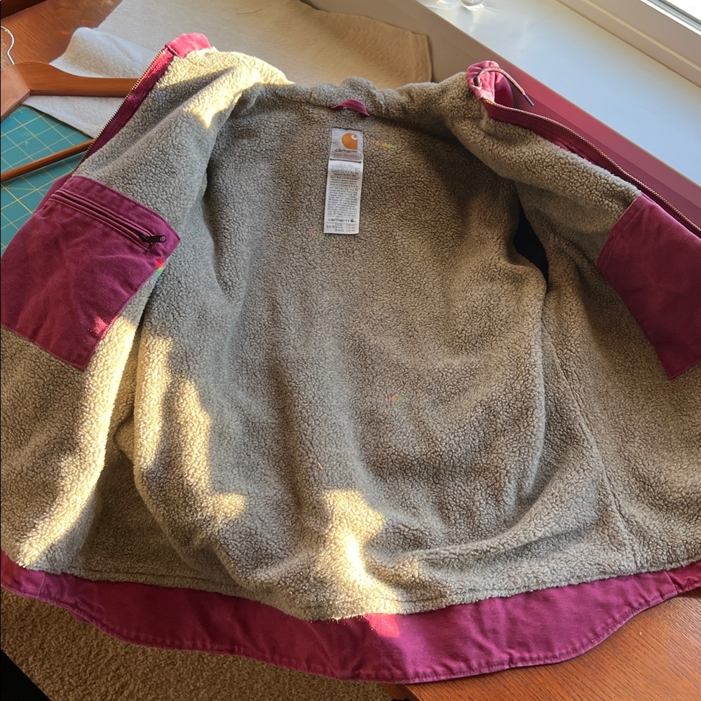 Raspberry Carhartt Sandstone Jacket L - Picture 12 of 12